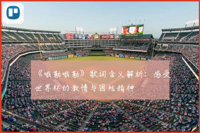 《哦勒哦勒》歌词含义解析:感受世界杯的激情与团结精神